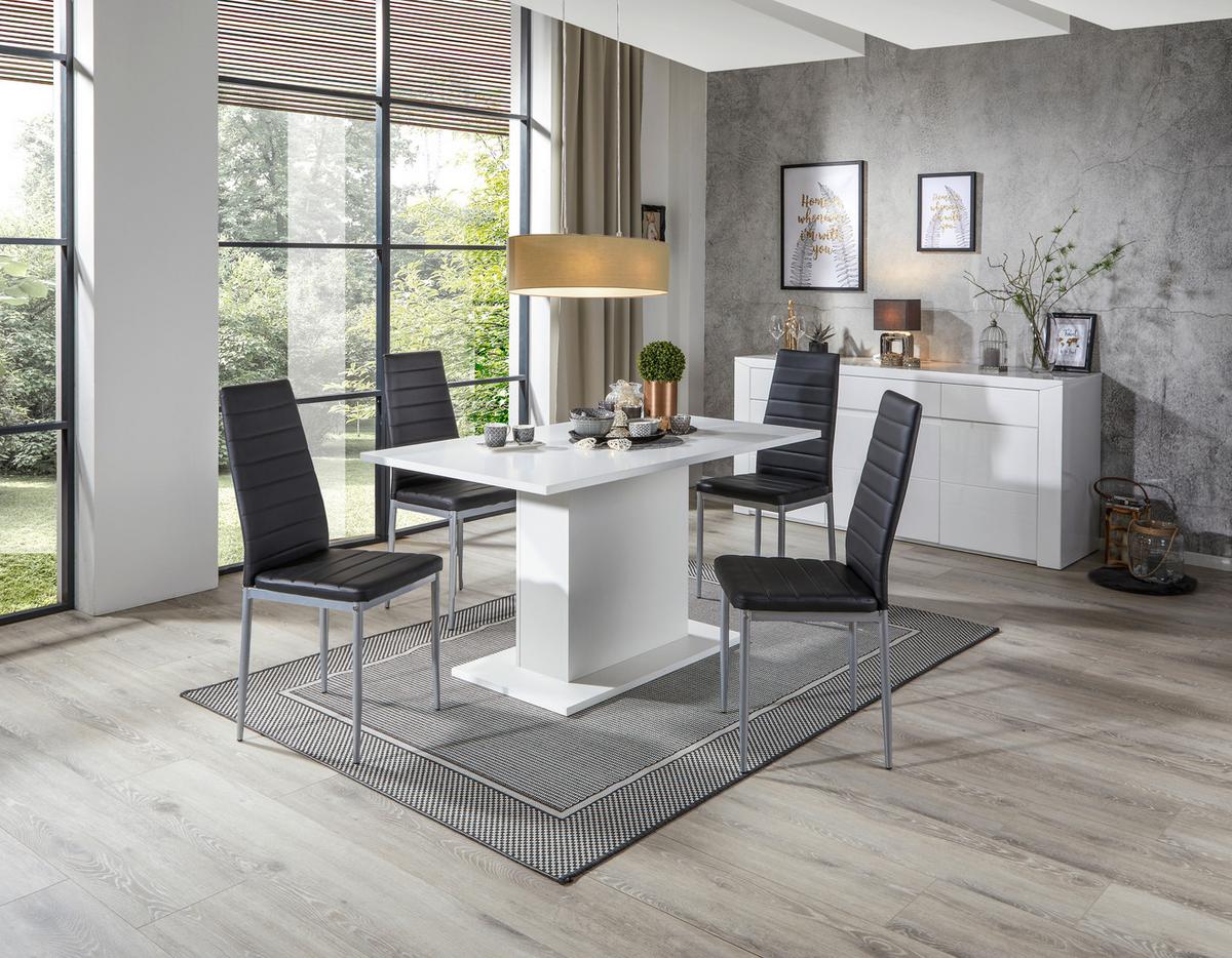 Esstisch Oskar 138x80 cm Weiß - Weiß, MODERN, Holzwerkstoff (138/76/80cm)