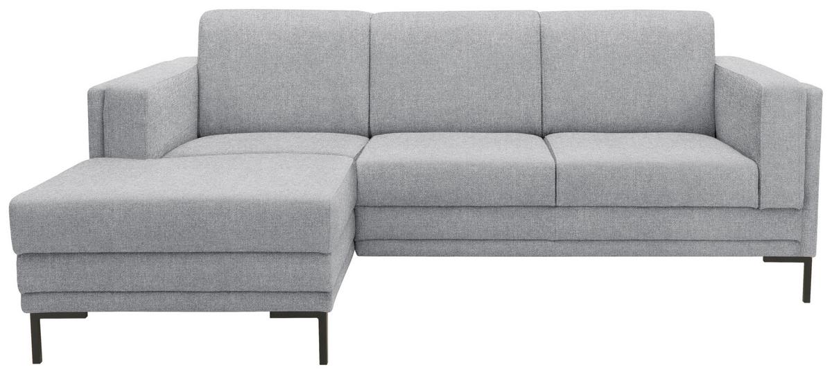 Ecksofa Looks Vii - Silberfarben/Schwarz, Design, Textil (214/146cm) - LOOKS by W.Joop