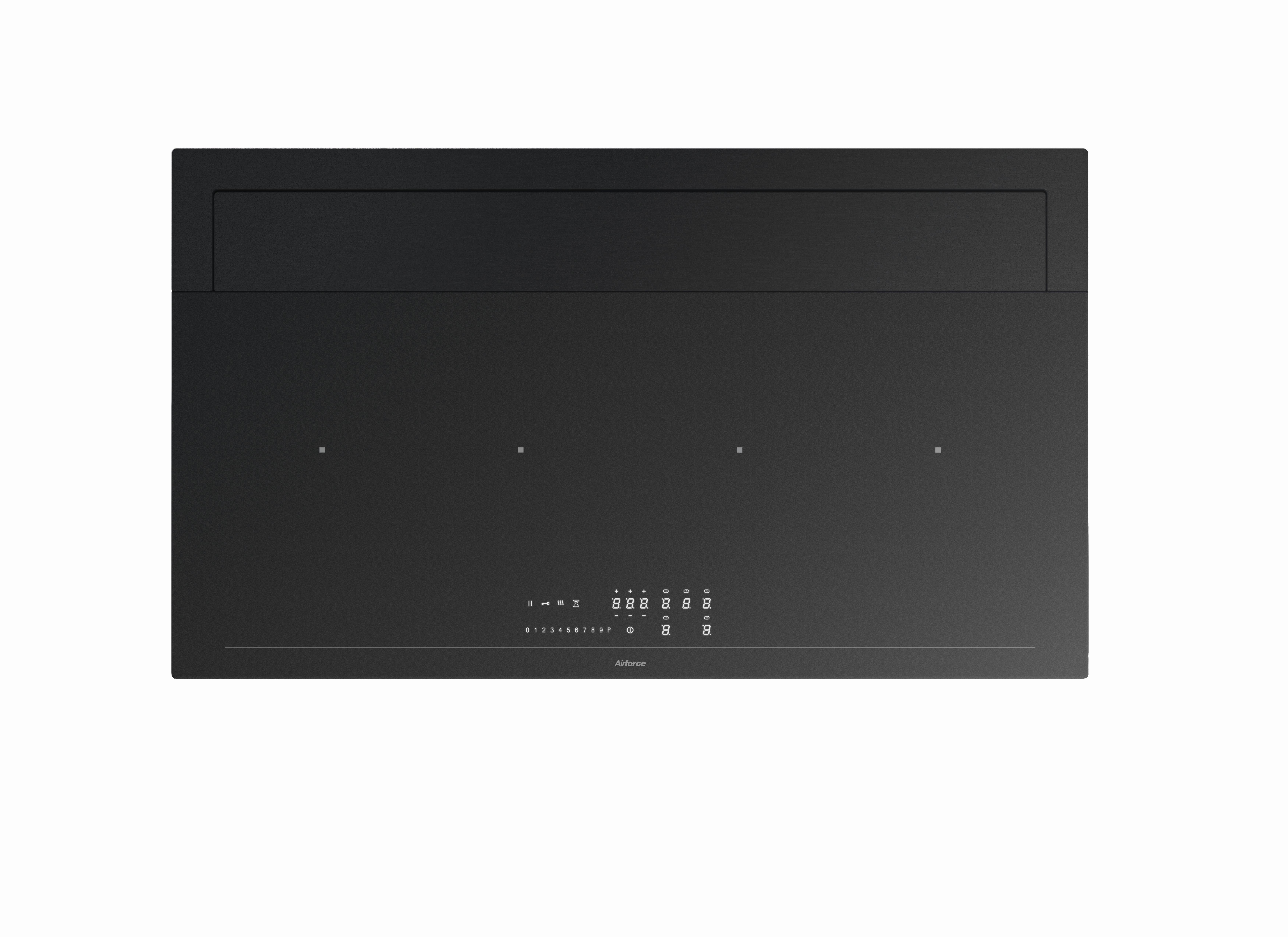 KOCHFELD-DUNSTABZUG-KOMBI VISIO PLUS 900 MATT OKTA - Schwarz, Basics, Glas/Kunststoff (90cm) - HKT