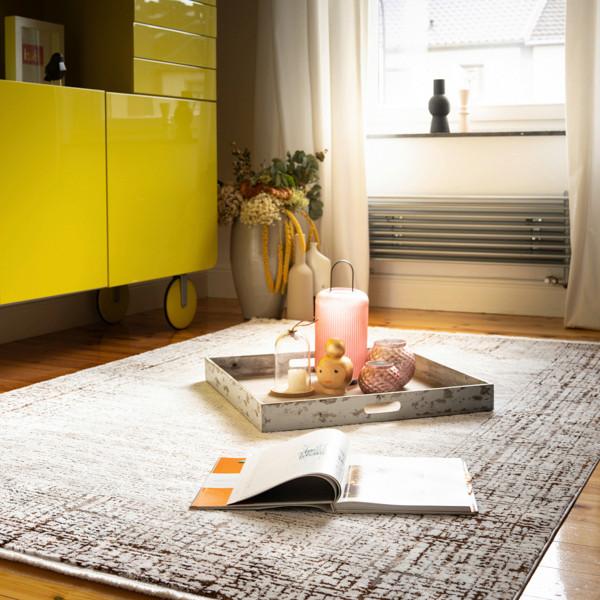 Flachwebteppich My Memphis 380 - Beige, Basics, Textil (200/290cm) - Obsession