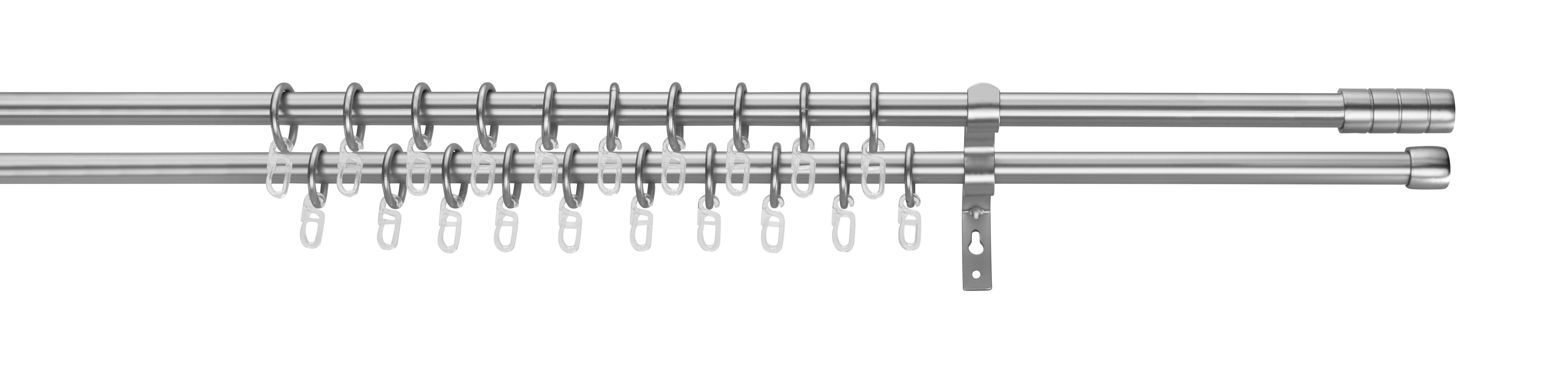 sada tyčí na závěsy JOO 2, 240cm - barvy nerez oceli, kov (130-240/0cm) - Premium Living