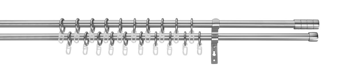 Sada tyčí na závesy JOO 2, 240cm - farba ušľachtilej ocele, kov (130-240/0cm) - Premium Living