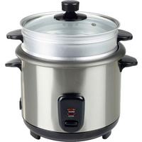 Reiskocher Selma - Edelstahlfarben/Schwarz, Basics, Glas/Kunststoff (26.2/26.4/28.5cm) - Bono