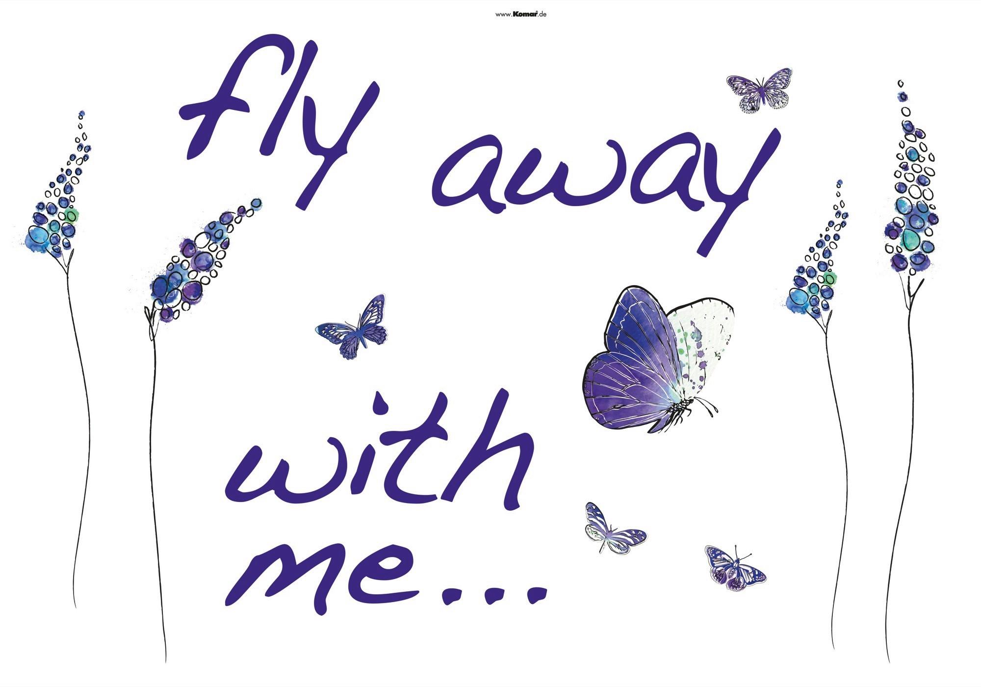 DEKOSTICKER 17719H - Lila, LIFESTYLE, Kunststoff (100/70cm) - Komar