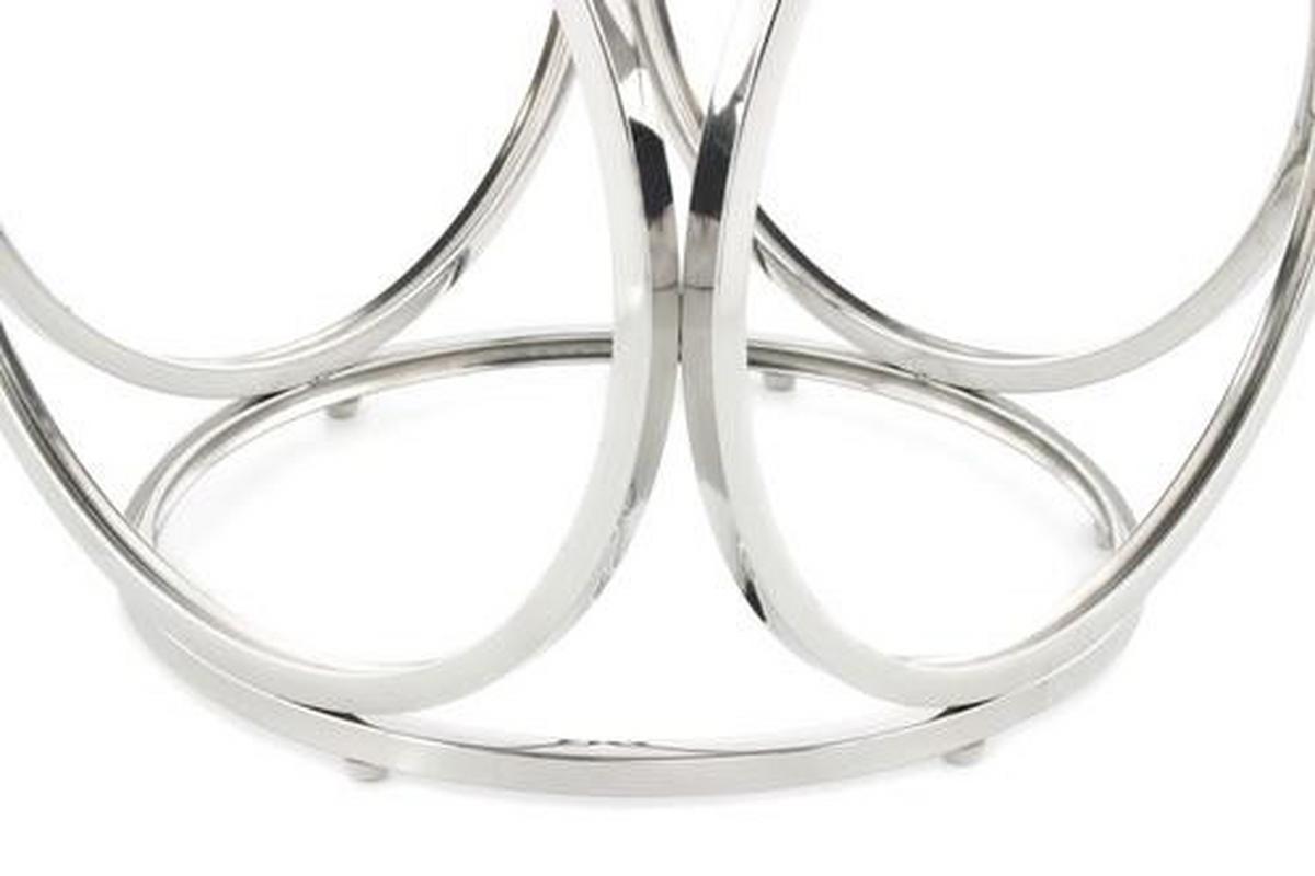 Hocker Whitney 325 Silberfarben/grau B: 40 Cm - Silberfarben/Grau, Design, Textil/Metall (40/49/40cm) - Kayoom