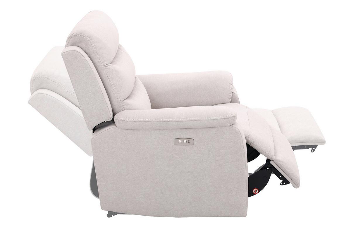 Relaxačné kreslo MANCHESTER, béžová - čierna/béžová, Konventionell, textil/plast (82/103/96cm) - Based