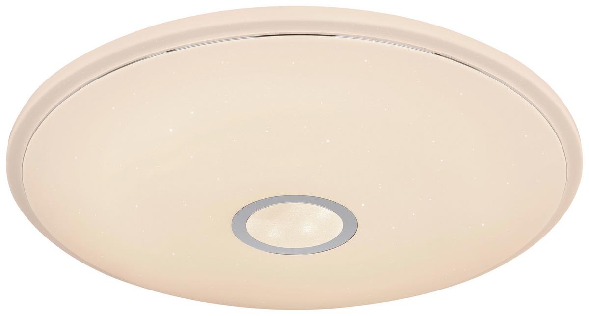 LED-Deckenleuchte Thilo Ø 50 cm dimmbar - Chromfarben/Weiß, MODERN, Kunststoff/Metall (50/6,5cm) - Luca Bessoni