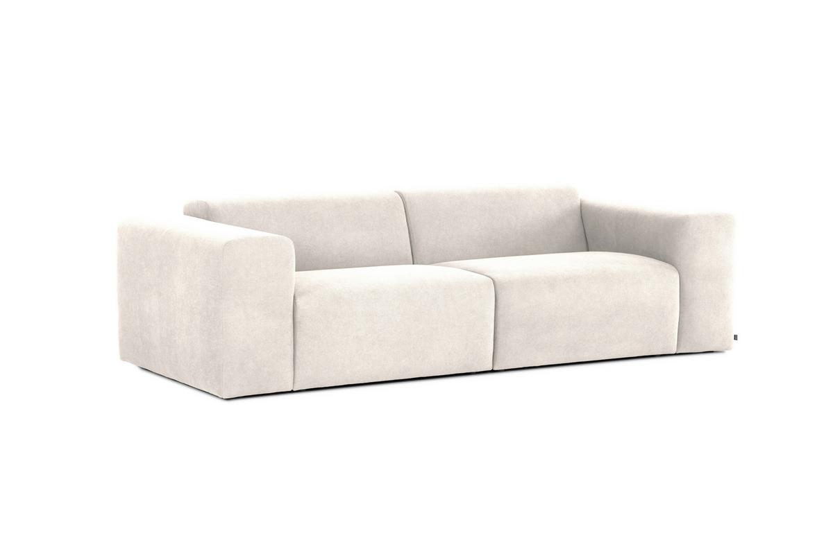 3-sitzer-sofa Manne Beige B: 266 Cm - Beige/Schwarz, Design, Textil (266/76/116cm) - MID.YOU