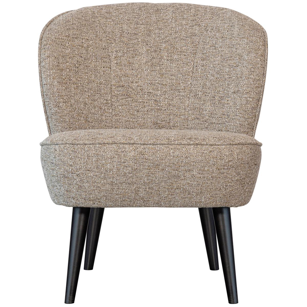 Sessel Sara Naturfarben B: 59cm - Schwarz/Naturfarben, Design, Textil (59/71/70cm) - Livetastic