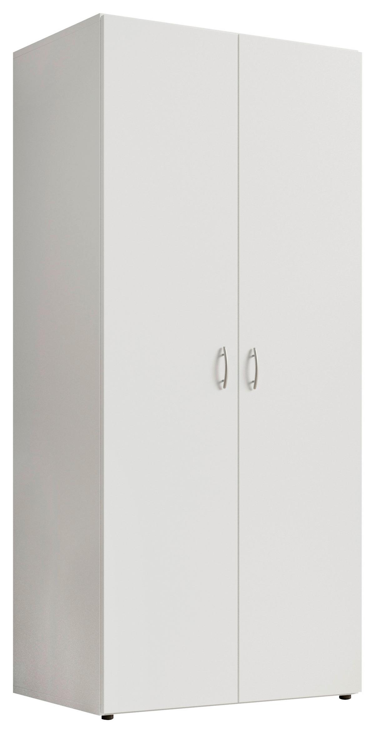 Drehtürenschrank 81cm Joe Weiß - Weiß, Basics, Holzwerkstoff (81/177/51cm)