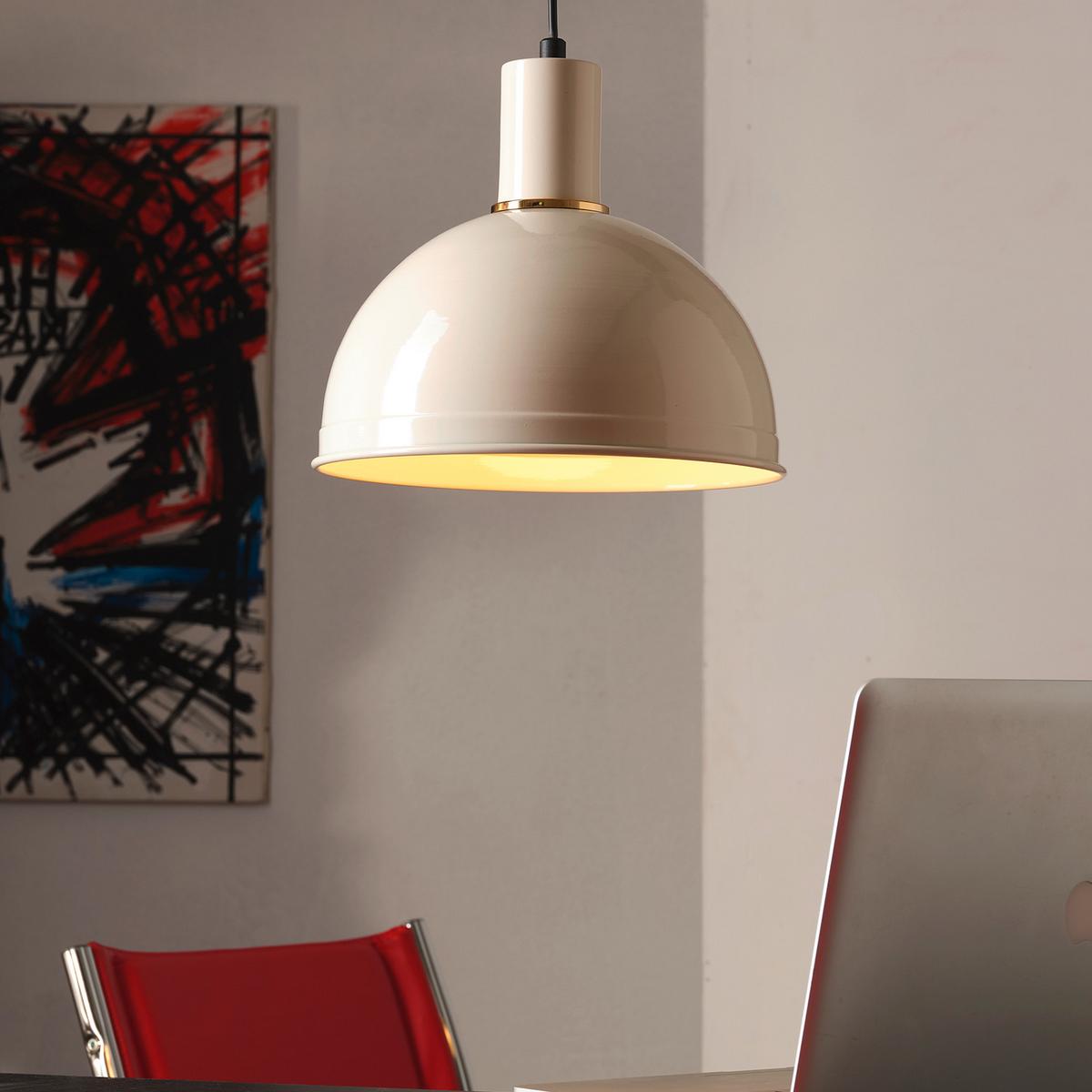 Hängeleuchte 1739/Sa - Goldfarben/Weiß, Basics, Metall (27/90cm)