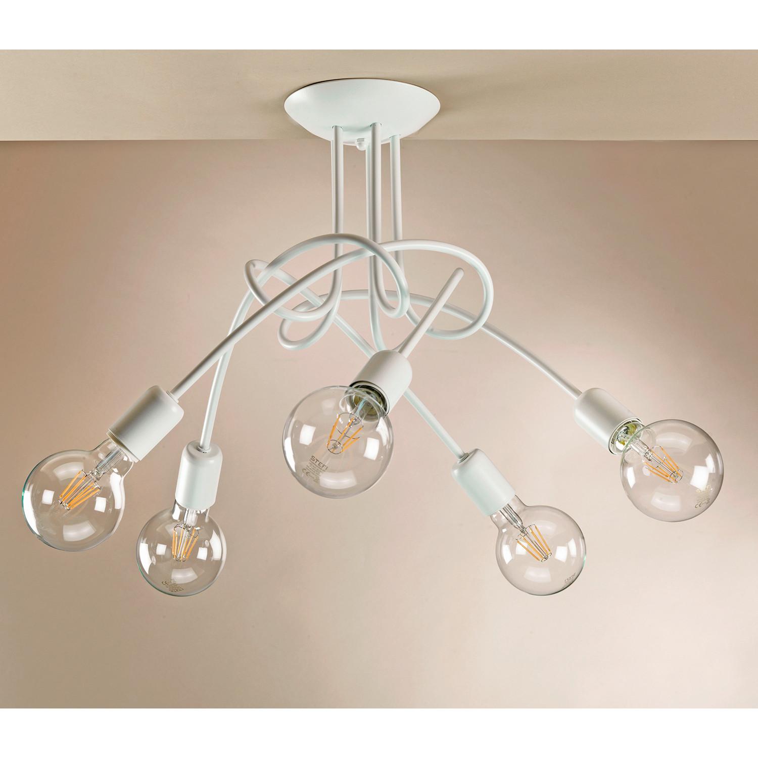 Deckenleuchte Weiß L: 65 cm 22w - Weiß, Basics, Metall (65/65/50cm)