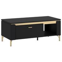 Couchtisch Norica Goldfarben/schwarz B: 110,4 Cm - Goldfarben/Schwarz, Trend, Holzwerkstoff/Metall (110,4/46/65cm)
