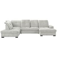 Sarokkanapé Prada - szürkésbarna/ezüstszínű, Modern, textil (230/358/176cm)