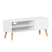 Tv-element Weiß, Hellbraun B: 120 Cm - Hellbraun/Weiß, Trend, Holzwerkstoff (120/49/40cm) - MID.YOU