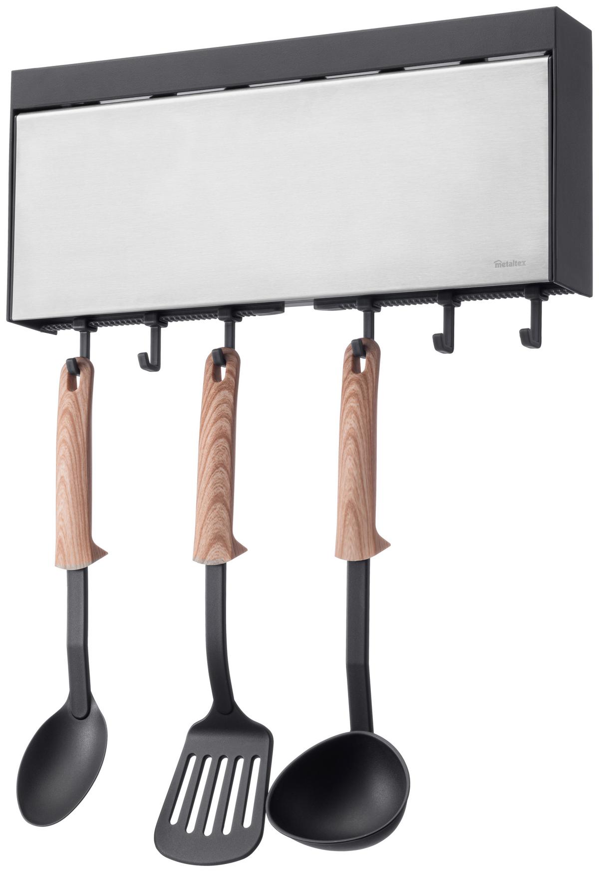 Küchenrollenhalter Mona - Schwarz, Basics, Kunststoff/Metall (38/6/17cm) - Metaltex