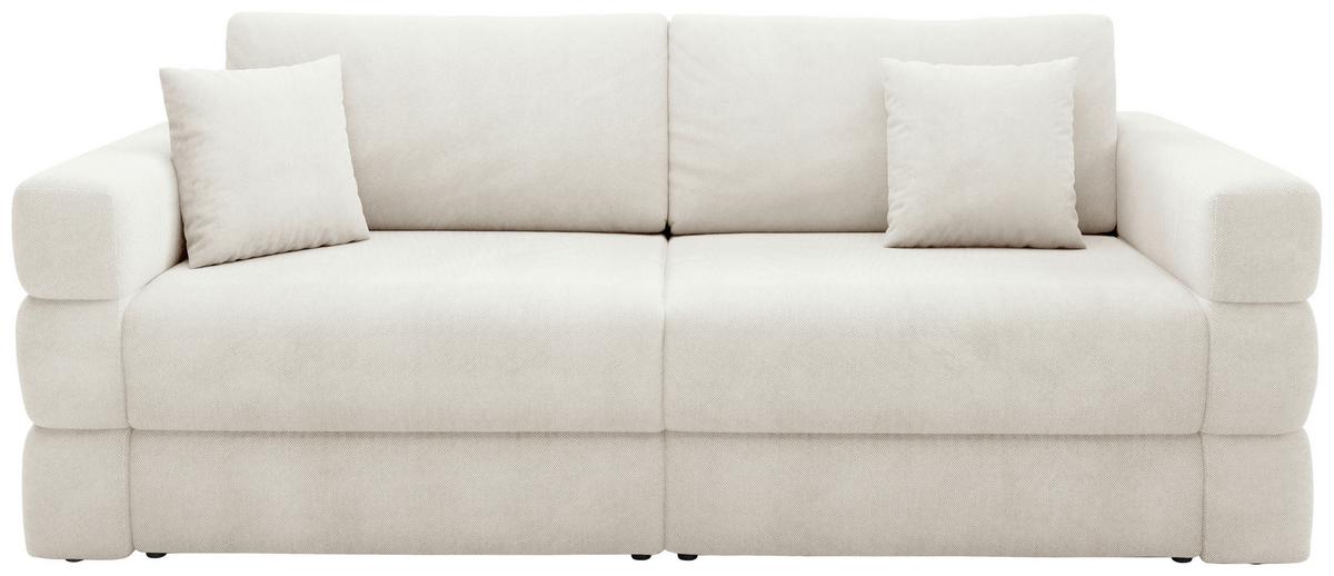 Schlafsofa Terazzo Beige B: 254cm - Beige/Schwarz, Design, Textil (254/93/167cm) - Livetastic