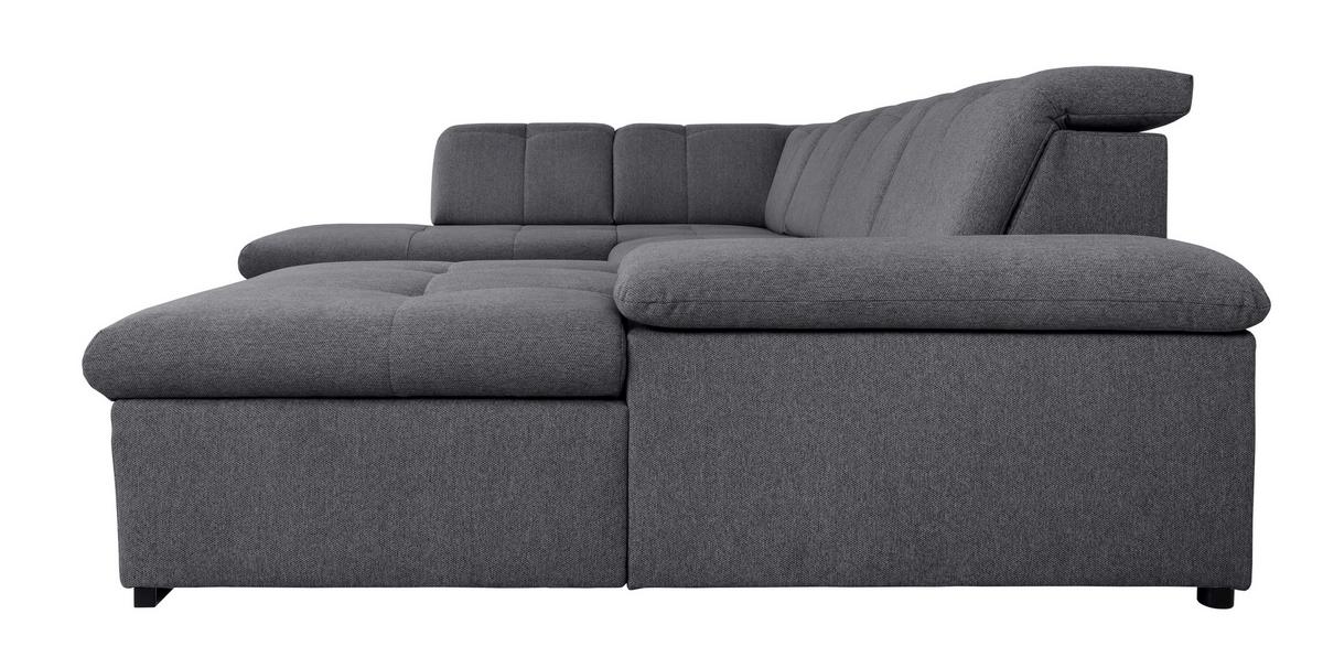 Wohnlandschaft Ramzes Dunkelgrau U: 215x328x173 cm - Dunkelgrau/Beige, Design, Textil (215/328/173cm) - MID.YOU