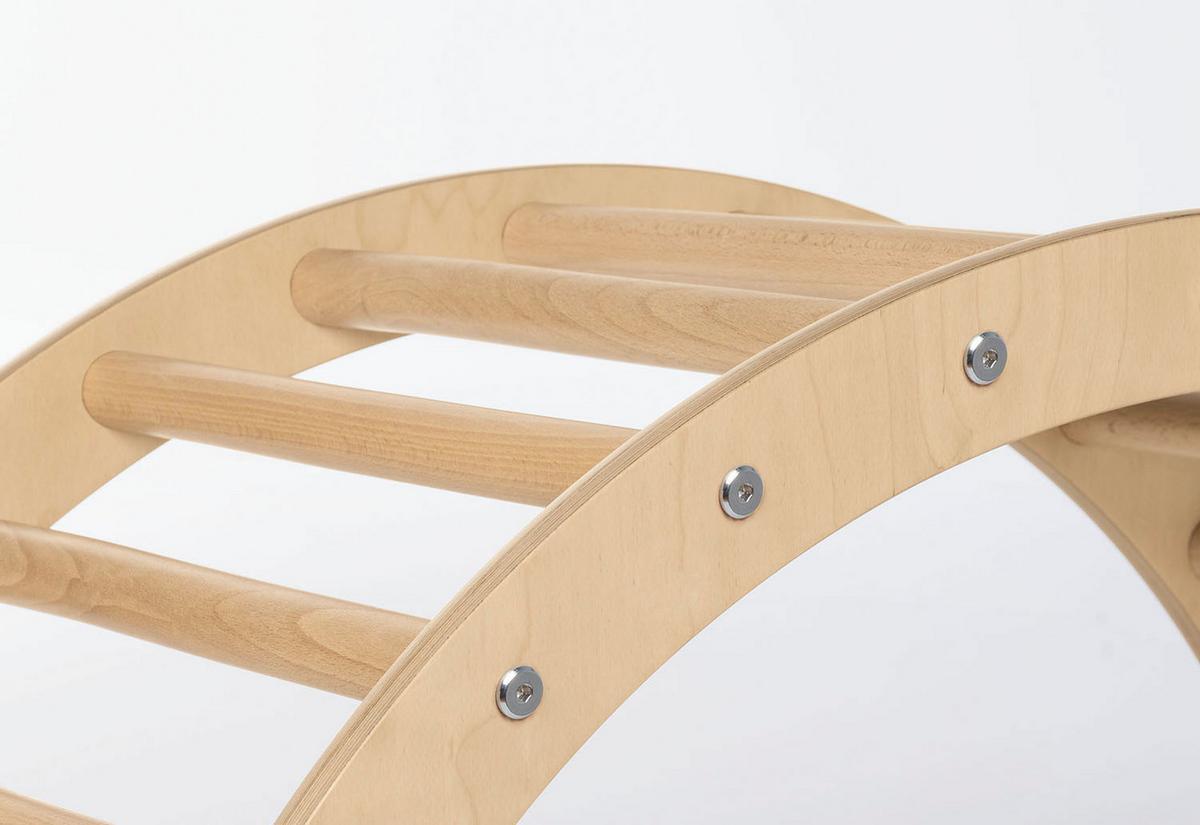 Kletterbogen und Wippe Kari - Birkefarben/Buchefarben, Basics, Holz (104/46cm) - Pinolino