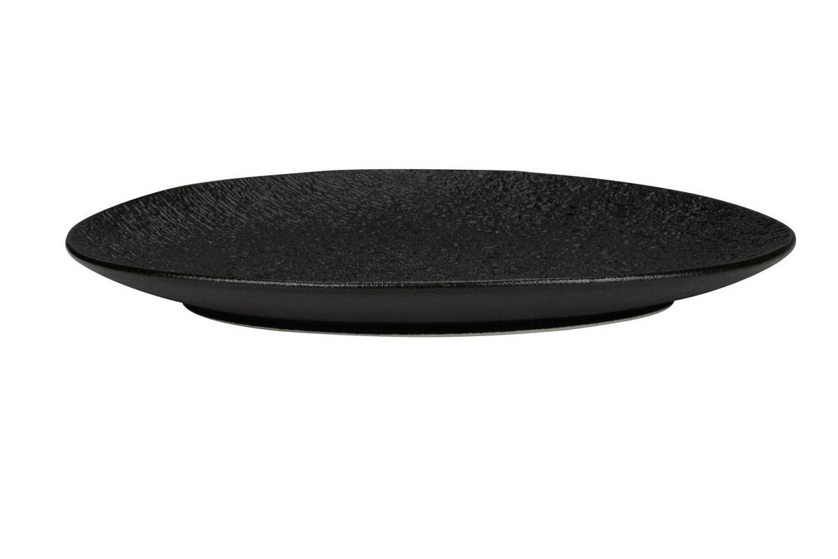 DEZERTNÍ TALÍŘEK HARUKI - černá, Moderní, keramika (22,8/20,1/2,2cm) - Mömax