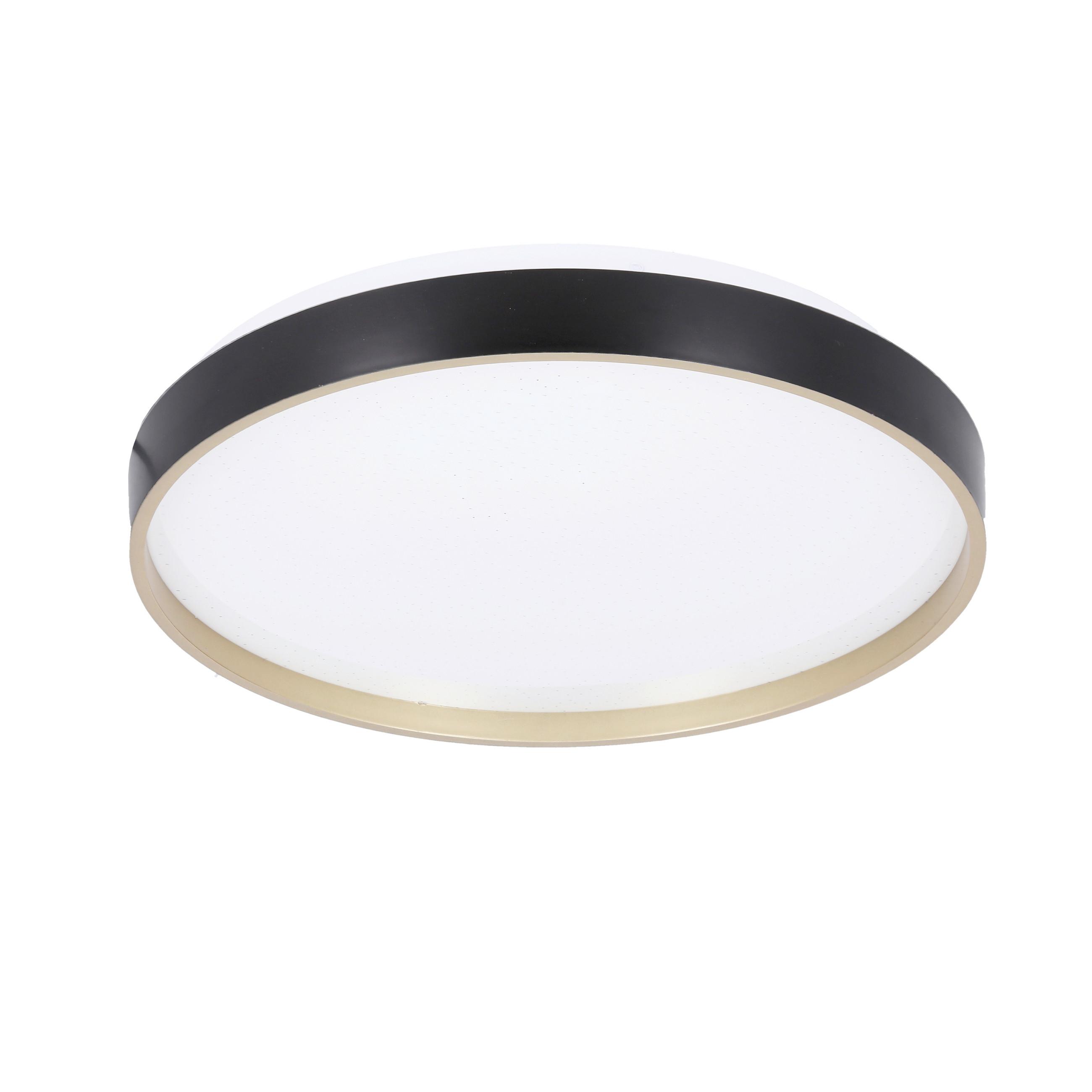 Led-deckenleuchte 13-11299 Florida - Goldfarben/Schwarz, KONVENTIONELL, Kunststoff/Metall (33/33/6cm)
