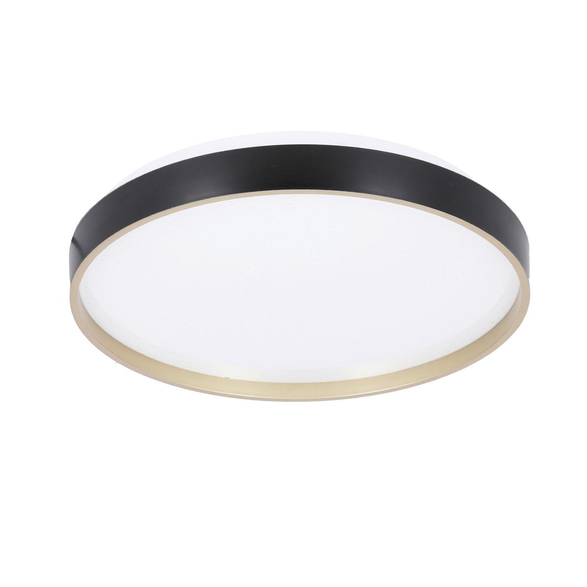Led-deckenleuchte 13-11299 Florida - Goldfarben/Schwarz, KONVENTIONELL, Kunststoff/Metall (33/33/6cm)