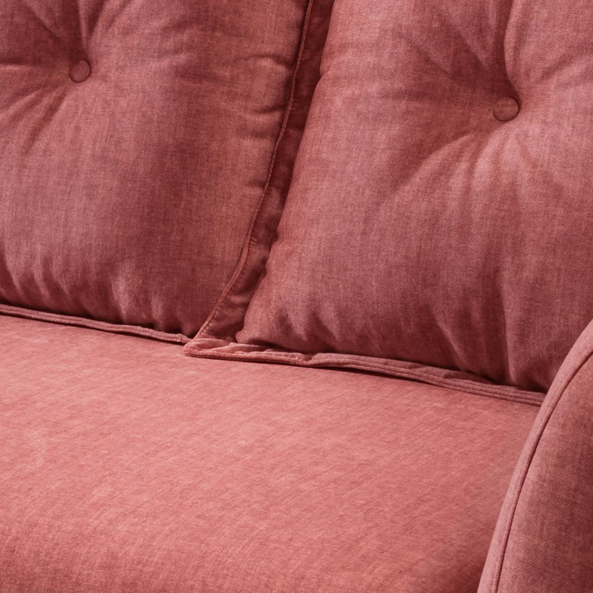 3-Sitzer-Sofa Baggio Koralle B: 236 cm - Koralle/Buchefarben, MODERN, Textil (236/94/103cm) - Livetastic
