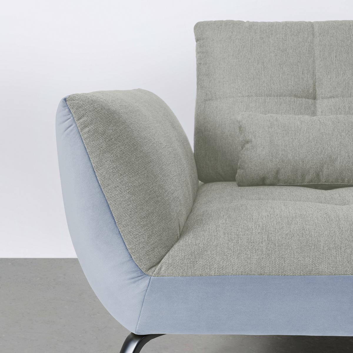 Rohová sedačka TRENDY, pravá, světle šedá / stříbrná - barvy stříbra/černá, Moderní, kov/kompozitní dřevo (310/93/250cm) - Premium Living