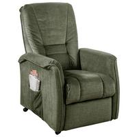 Fernsehsessel Harry Dunkelgrün B: 77 cm - Dunkelgrün/Schwarz, Design, Textil (77/107/88cm) - Livetastic