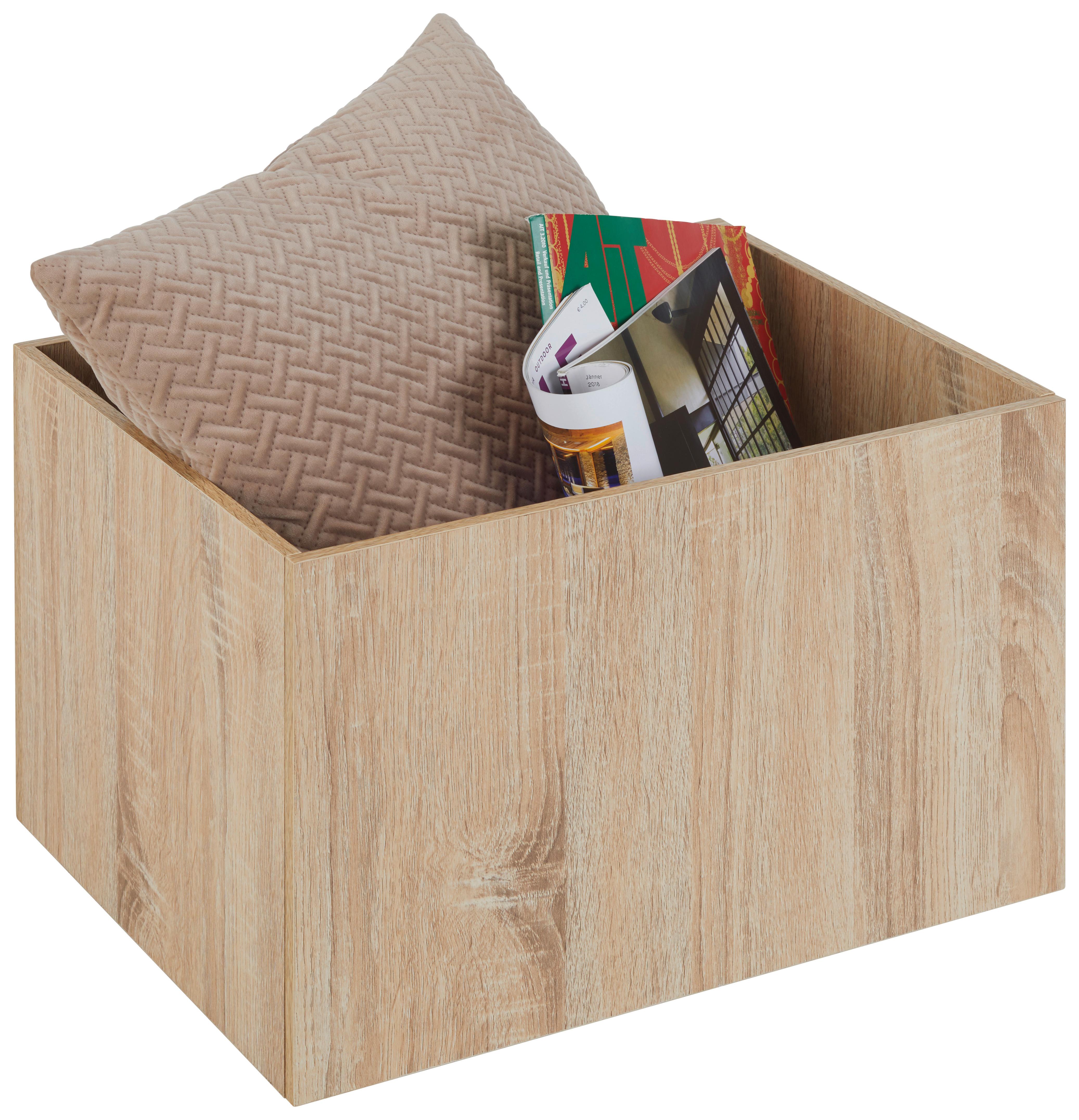 Úložný Box Bono - dub sonoma, Moderný, kompozitné drevo (44/28/33cm) - Based