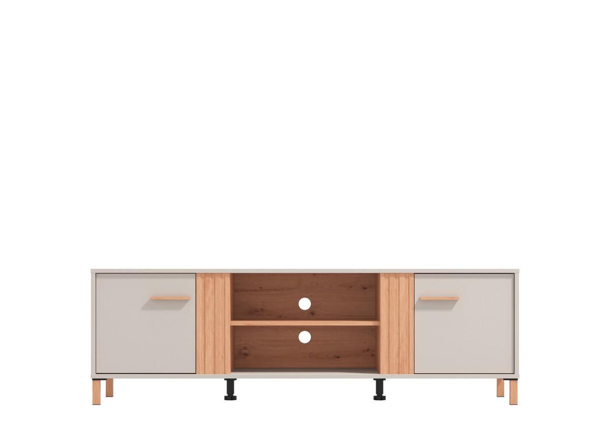 Tv-elem Belfort - tölgyfa színű/fehér, Modern, faalapú anyag (163,5/52/40cm)
