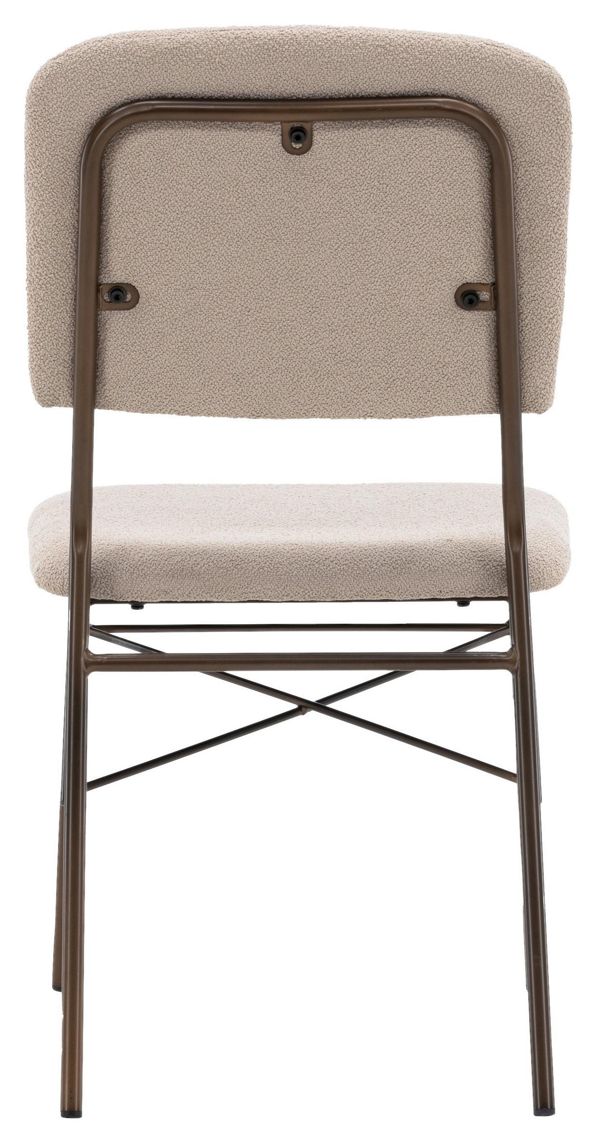 Stuhl-set Rosie Beige B: 48,5 Cm - Beige/Braun, Design, Kunststoff/Textil (48.5/94/56cm) - Livetastic