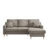 Ecksofa Valentina - Graubraun/Naturfarben, Design, Textil (228/150cm) - P & B