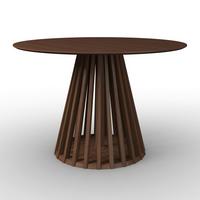 Jídelní stůl ENNIO 120 - barvy vlašských ořechů, Moderní, kov/dřevo (120/75cm) - Bessagi Home