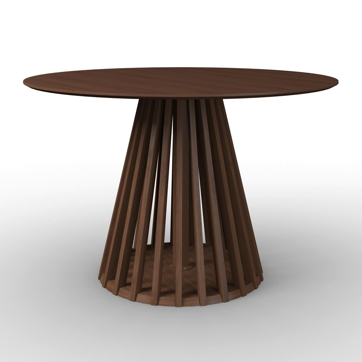 Jídelní stůl ENNIO 120 - barvy vlašských ořechů, Moderní, kov/dřevo (120/75cm) - Bessagi Home