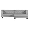 Ecksofa Jonte Grau S: 260x160 Cm - Dunkelbraun/Grau, Design, Textil (260/160cm) - MID.YOU