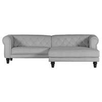 Ecksofa Jonte Grau S: 260x160 cm - Dunkelbraun/Grau, Design, Textil (260/160cm) - MID.YOU