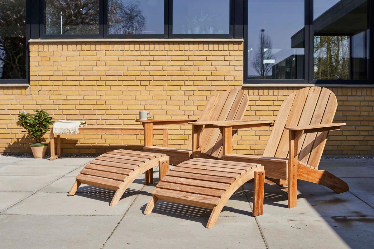 Gartnliege Ellen/vito, Natur 105x88x80 Cm - Teakfarben, Natur, Holz (105cm) - Gardenson