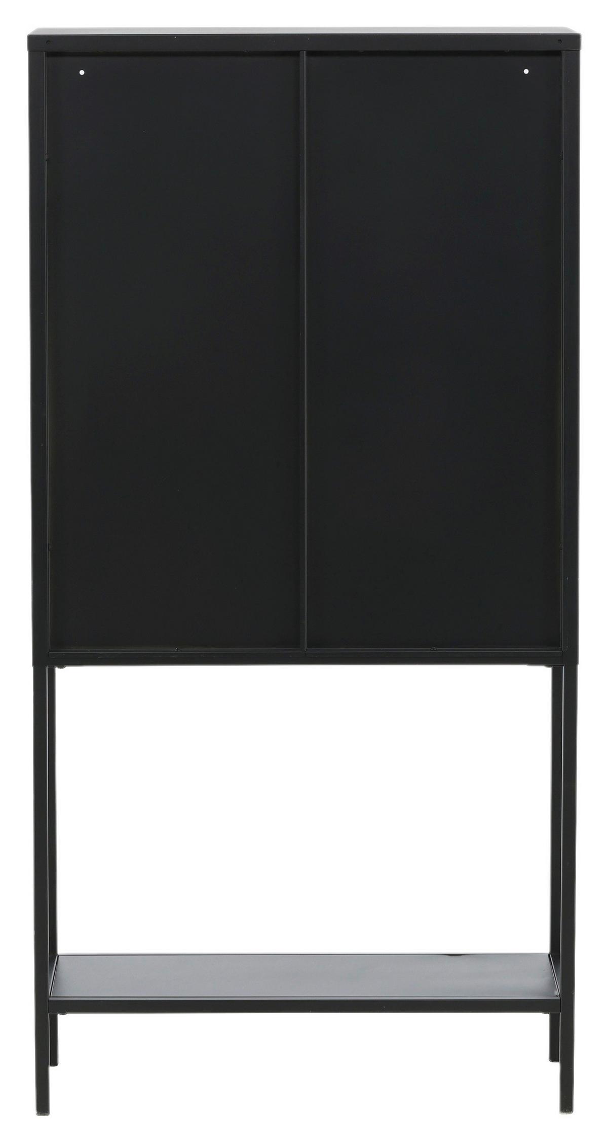 Vitrine Misha - Schwarz, Design, Metall (75/150/35cm) - Livetastic