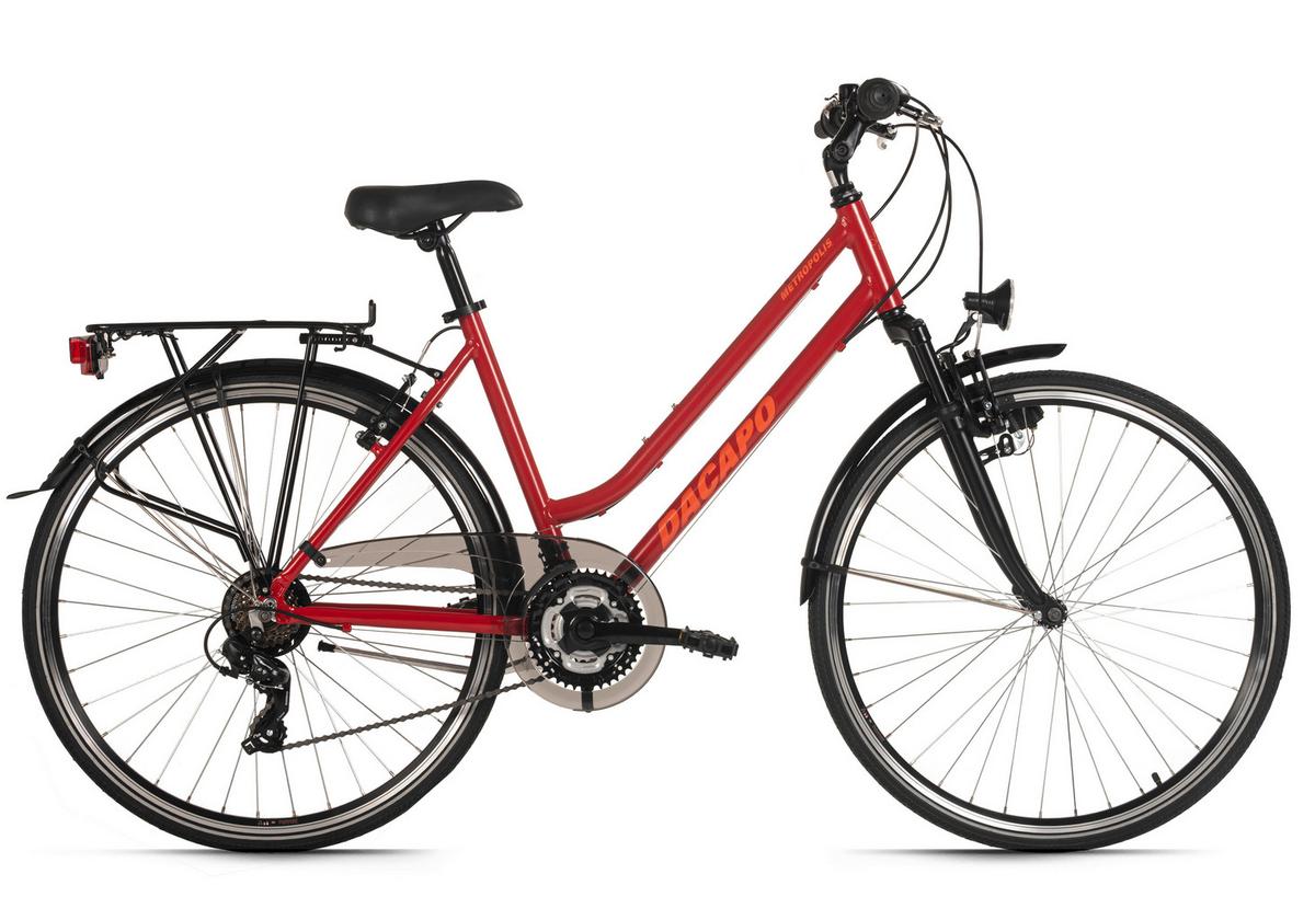 Trekkingrad 401t Flachlenker - Rot, Basics, Metall (25/140/60cm)