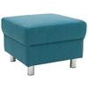 Polsterhocker Jamie Petrol Webstoff H: 40 Cm - Chromfarben/Petrol, KONVENTIONELL, Textil (54/40/54cm) - MID.YOU