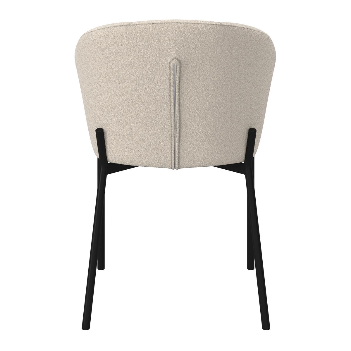 STOLIČKA ZOEY - čierna/béžová, Modern, kov/drevo (48/79/61cm) - Bessagi Home