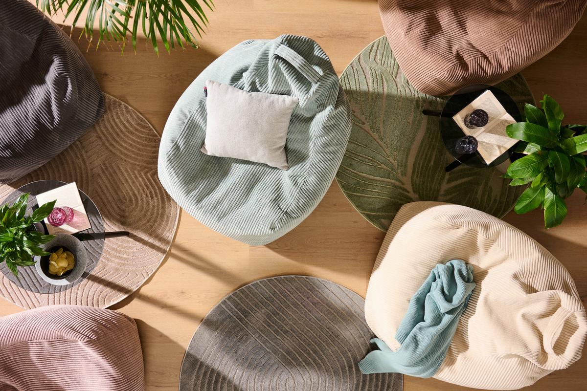 Sitzsack Hellbraun B: 80cm - Hellbraun, Trend, Textil (80/85/80cm) - Livetastic