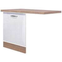 Geschirrspülerfront Valero Gsp-Paket Tigsv - Weiß Hochglanz/Sonoma Eiche, MODERN, Holzwerkstoff (110/86/60cm) - FlexWell
