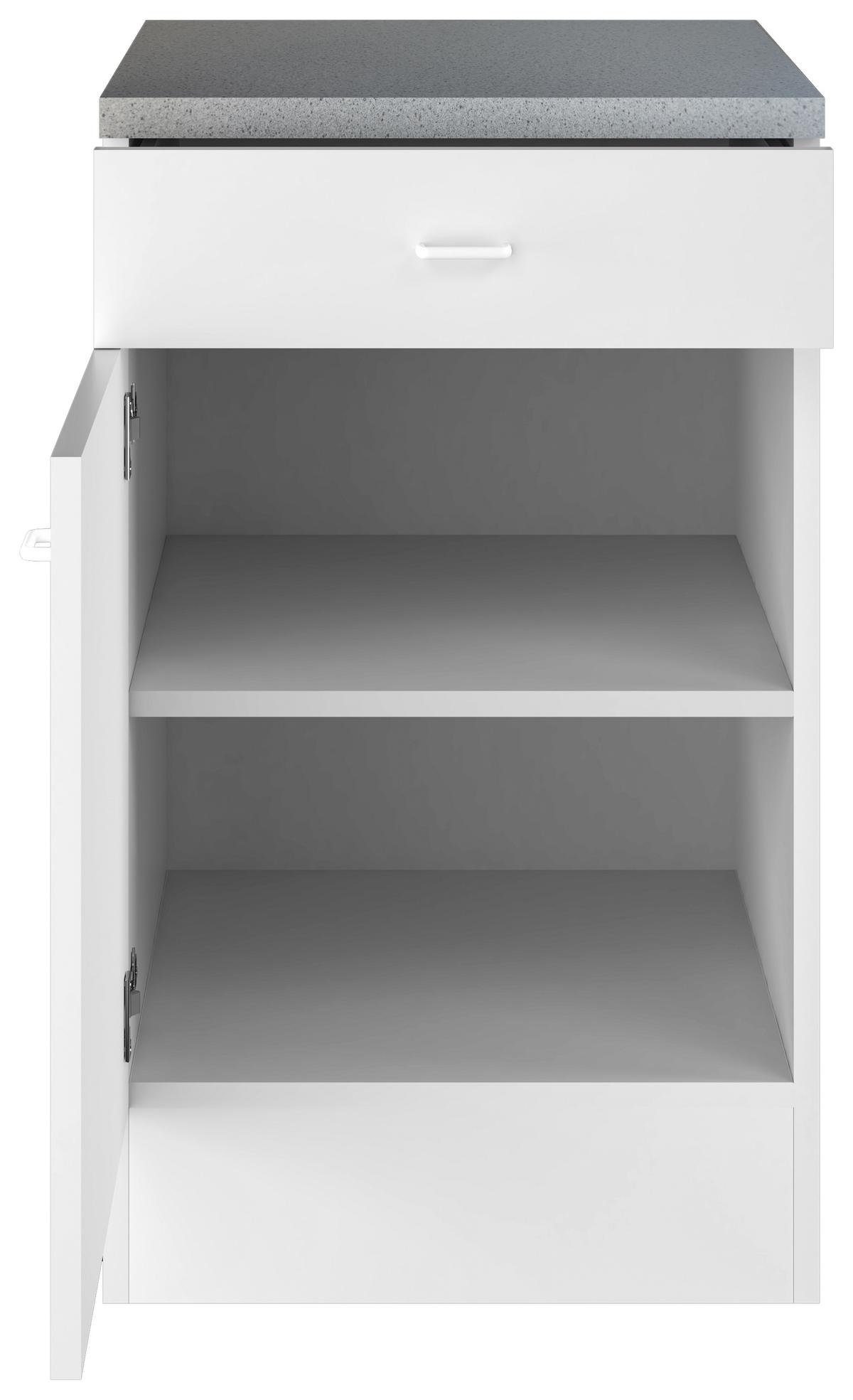 Alsószekrény Speed - világosszürke/fehér, Konventionell, faalapú anyag (50/85/50cm) - Best Price