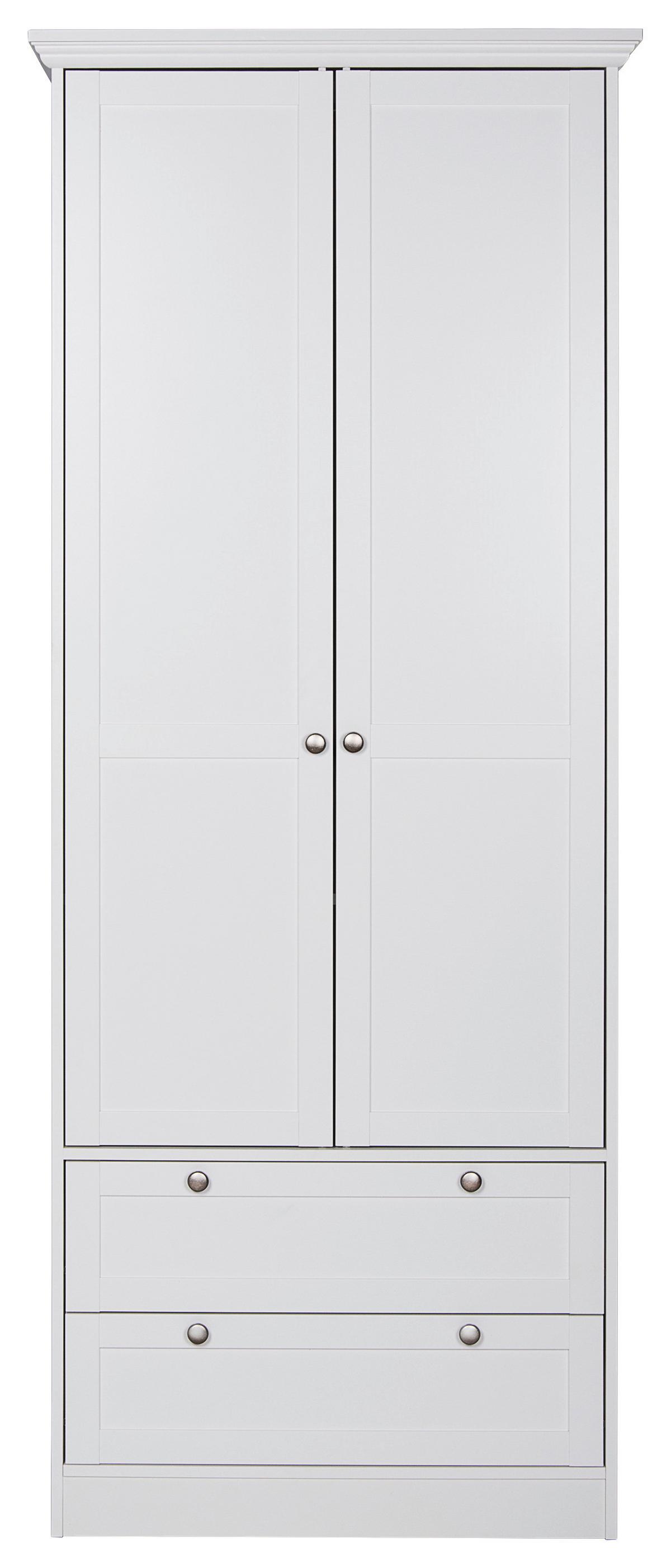 Kleiderschrank mit Schubladen 80cm Landwood 14 Weiß - Weiß, LIFESTYLE, Holzwerkstoff (80/200/51cm) - MID.YOU