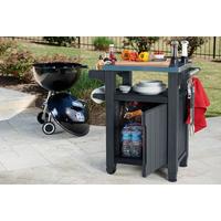 ZAHRADNÍ STŮL UNITY - barvy grafitu, Moderní, plast (82/90/52cm)