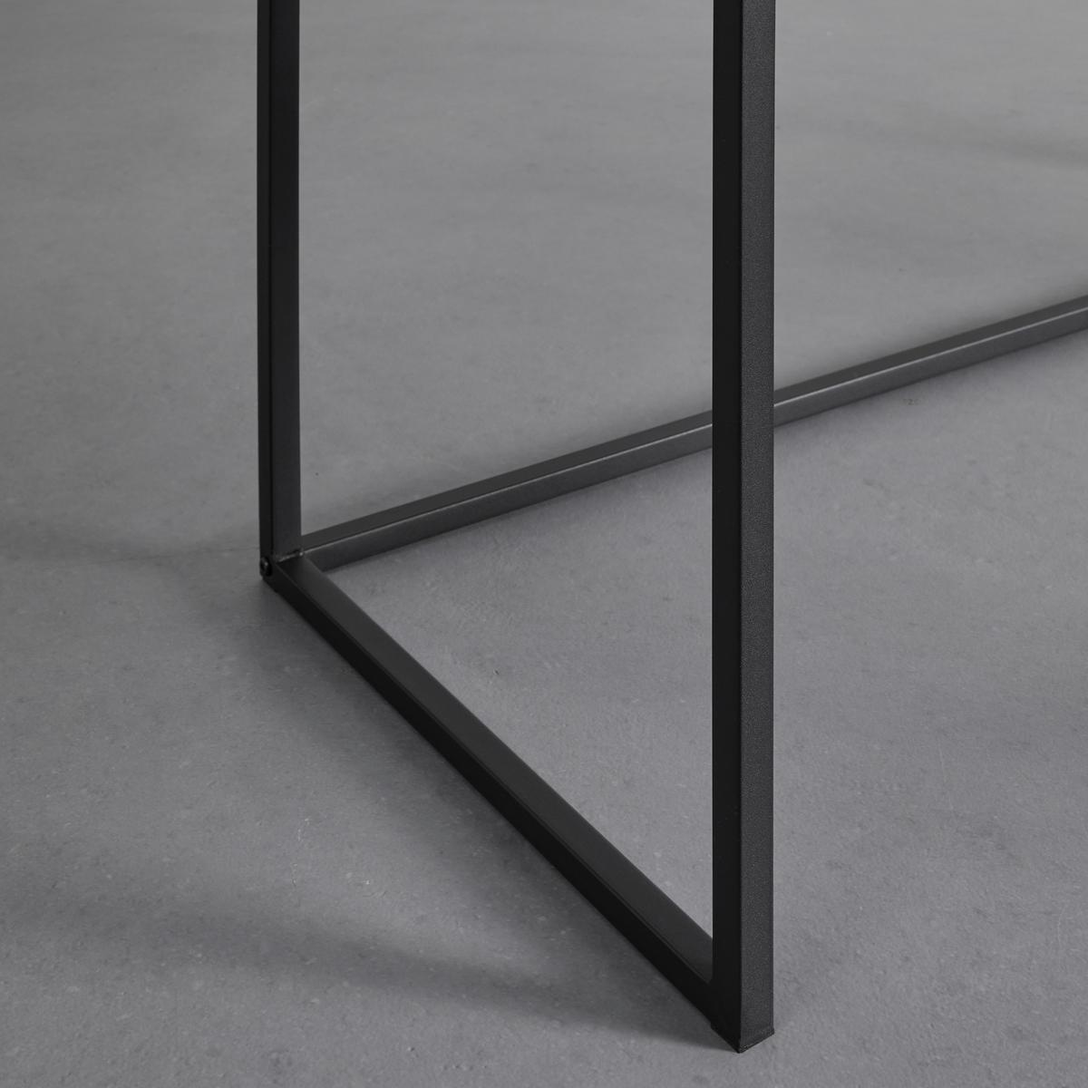 Psací stůl AURORA - černá/barvy vlašských ořechů, Moderní, kov (120/50/76cm) - Bessagi Home