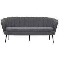 2-Sitzer-Sofa Calais - Dunkelgrau/Schwarz, Design, Textil/Metall (180/78.5/78cm) - Livetastic