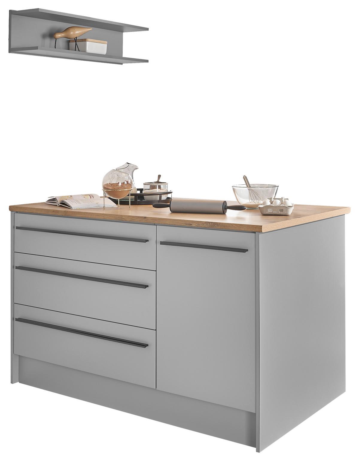 KUCHYNSKÝ OSTROVČEK DENVER - čierna/sivá, Design, kompozitné drevo/plast (145/90/90cm) - MID.YOU